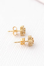 Load image into Gallery viewer, 18ct gold yellow sapphire and diamond studs at Delross Design Jewellers