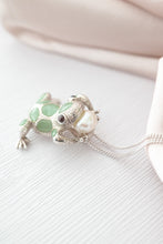Load image into Gallery viewer, 925 Sterling Silver Gemstone Frog Pendant