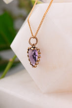 Load image into Gallery viewer, 9ct Gold Vintage Amethyst Heart Pendant/Charm