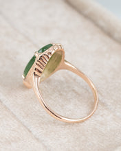 Load image into Gallery viewer, 9ct Rose Gold Vintage Jade Ring Delross Design Jewellers
