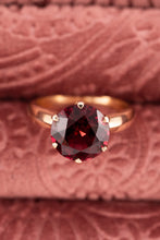 Load image into Gallery viewer, 9ct yellow gold almandine garnet solitaire ring at Delross Design Jewellers Chermside West