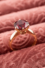 Load image into Gallery viewer, 9ct yellow gold almandine garnet solitaire ring at Delross Design Jewellers Chermside West