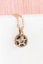 Load image into Gallery viewer, 9ct yellow gold blue topaz and natural diamond enhancer pendant at Delross Design Jewellers
