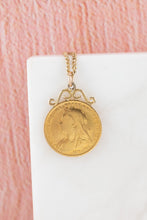 Load image into Gallery viewer, Antique 1896 Sovereign Queen Victoria Old Head Delross Design Jewellers Half Sovereign