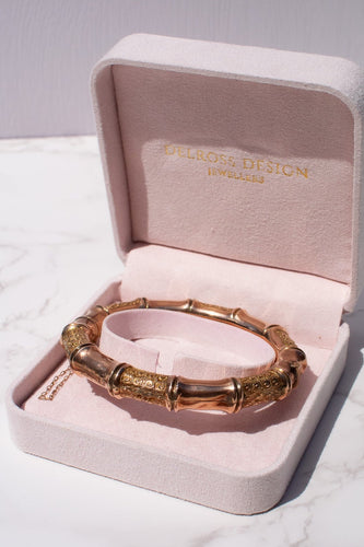 Delross Design Jeweller, Brisbane Jeweller, Chermside Jeweller, Custom Jewellery, 9ct Gold Bamboo Bracelet