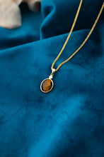 Load image into Gallery viewer, 9ct Gold Tigers Eye & Diamond Pendant,Delross Design Jeweller, Brisbane Jeweller, Chermside Jeweller, Custom Jewellery