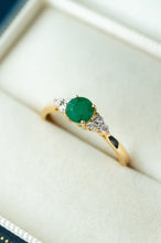 Load image into Gallery viewer, 9ct Yellow Gold Emerald & Diamond Ring, Delross Design Jeweller, Brisbane Jeweller, Chermside Jeweller, Custom Jewellery
