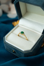 Load image into Gallery viewer, 9ct Yellow Gold Emerald & Diamond Ring, Delross Design Jeweller, Brisbane Jeweller, Chermside Jeweller, Custom Jewellery