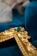 Load image into Gallery viewer, 9ct Yellow Gold Emerald & Diamond Ring, Delross Design Jeweller, Brisbane Jeweller, Chermside Jeweller, Custom Jewellery