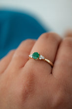 Load image into Gallery viewer, 9ct Yellow Gold Emerald & Diamond Ring, Delross Design Jeweller, Brisbane Jeweller, Chermside Jeweller, Custom Jewellery