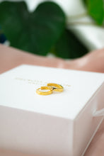 Load image into Gallery viewer, 9ct Gold Square Tube Huggie Earrings