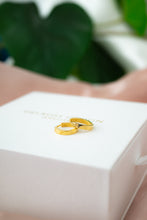Load image into Gallery viewer, 9ct Gold Square Tube Huggie Earrings