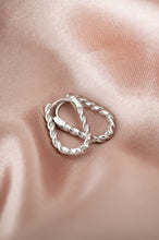 Load image into Gallery viewer, 9ct White Gold Twist Huggie Earrings, Delross Design Jeweller, Brisbane Jeweller, Chermside Jeweller, Custom Jewellery
