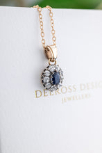 Load image into Gallery viewer, 18ct Gold & Sterling Silver 0.82ct Sapphire & Diamond 1.08ct TDW Pendant,  Delross Design Jewellers, Brisbane Jewellers, Custom Brisbane Jewellers, Brisbane Jewellery Repairs, Chermside West Jewellers