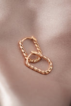 Load image into Gallery viewer, 9ct Rose Gold Twist Huggie Earrings, Delross Design Jeweller, Brisbane Jeweller, Chermside Jeweller, Custom Jewellery