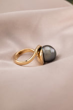 Load image into Gallery viewer, 18ct Gold Handmade Tahitian Pearl & Diamond 0.20 TDW Ring,  Delross Design Jewellers, Brisbane Jewellers, Custom Brisbane Jewellers, Brisbane Jewellery Repairs, Chermside West Jewellers