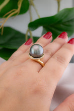 Load image into Gallery viewer, 18ct Gold Handmade Tahitian Pearl & Diamond 0.20 TDW Ring,  Delross Design Jewellers, Brisbane Jewellers, Custom Brisbane Jewellers, Brisbane Jewellery Repairs, Chermside West Jewellers