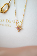 Load image into Gallery viewer, 14ct Gold White & Pink Sapphire Necklace,  Delross Design Jeweller, Brisbane Jeweller, Chermside Jeweller, Custom Jewellery