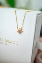 Load image into Gallery viewer, 14ct Gold White & Pink Sapphire Necklace