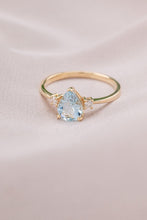 Load image into Gallery viewer, 9ct Gold Aquamarine & Diamond 0.07ct TDW Ring,  Delross Design Jewellers, Brisbane Jewellers, Custom Brisbane Jewellers, Brisbane Jewellery Repairs, Chermside West Jewellers