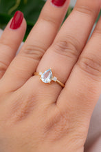 Load image into Gallery viewer, 9ct Gold Aquamarine & Diamond 0.07ct TDW Ring,  Delross Design Jewellers, Brisbane Jewellers, Custom Brisbane Jewellers, Brisbane Jewellery Repairs, Chermside West Jewellers