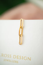 Load image into Gallery viewer, 9ct Gold Link Drop Stud Earrings, Delross Design Jeweller, Brisbane Jeweller, Chermside Jeweller, Custom Jewellery