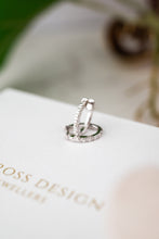 Load image into Gallery viewer, 9ct White Gold Diamond Huggie Earrings 0.26ct TDW