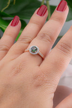 Load image into Gallery viewer, 9ct Rose Gold Australian Parti Sapphire & Diamond Ring 0.14ct TDW