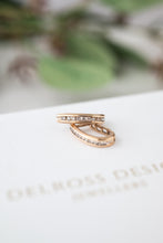 Load image into Gallery viewer, 9ct Gold Diamond Huggie Earrings, Delross Design Jeweller, Brisbane Jeweller, Chermside Jeweller, Custom Jewellery
