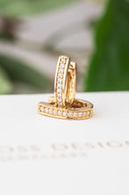 Load image into Gallery viewer, 9ct Gold Diamond TDW 0.16ct Oval Huggie Earrings , Delross Design Jeweller, Brisbane Jeweller, Chermside Jeweller, Custom Jewellery