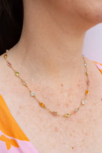 Load image into Gallery viewer, 9ct Gemstone Satellite Tourmaline, Citrine, Peridot & Topaz Necklace