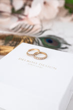Load image into Gallery viewer, 9ct Gold Cubic Zirconia Huggie EarriDelross Design Jeweller, Brisbane Jeweller, Chermside Jeweller, Custom Jewelleryngs,