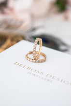 Load image into Gallery viewer, 9ct Gold Cubic Zirconia Huggie EarriDelross Design Jeweller, Brisbane Jeweller, Chermside Jeweller, Custom Jewelleryngs,