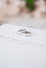 Load image into Gallery viewer, 9ct White Gold Cubic Zirconia Huggie Earrings, Delross Design Jeweller, Brisbane Jeweller, Chermside Jeweller, Custom Jewellery