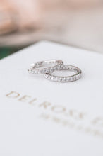 Load image into Gallery viewer, 18ct White Gold TDW 0.18ct Diamond Huggie Earrings, Delross Design Jeweller, Brisbane Jeweller, Chermside Jeweller, Custom Jewellery