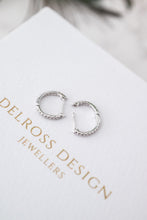 Load image into Gallery viewer, 18ct White Gold TDW 0.18ct Diamond Huggie Earrings, Delross Design Jeweller, Brisbane Jeweller, Chermside Jeweller, Custom Jewellery