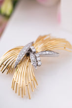 Load image into Gallery viewer, 18ct Yellow & White Gold Vintage Diamond Brooch 0.50ct TDW, 
Delross Design Jewellers, Brisbane Jewellers, Custom Brisbane Jewellers, Brisbane Jewellery Repairs, Chermside West Jewellers