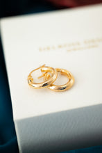 Load image into Gallery viewer, 9ct Gold Textured Hoop Earrings, Delross Design Jeweller, Chermside, Chermside Jewllers, Brisbane Jewellers, Custom Jewellers