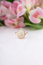 Load image into Gallery viewer, 14ct Gold Vintage Opal & Diamond Ring, 
Delross Design Jewellers, Brisbane Jewellers, Custom Brisbane Jewellers, Brisbane Jewellery Repairs, Chermside West Jewellers