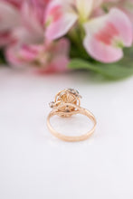 Load image into Gallery viewer, 14ct Gold Vintage Opal & Diamond Ring, 
Delross Design Jewellers, Brisbane Jewellers, Custom Brisbane Jewellers, Brisbane Jewellery Repairs, Chermside West Jewellers
