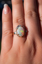 Load image into Gallery viewer, 14ct Gold Vintage Opal & Diamond Ring, 
Delross Design Jewellers, Brisbane Jewellers, Custom Brisbane Jewellers, Brisbane Jewellery Repairs, Chermside West Jewellers
