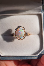 Load image into Gallery viewer, 14ct Gold Vintage Opal & Diamond Ring, 
Delross Design Jewellers, Brisbane Jewellers, Custom Brisbane Jewellers, Brisbane Jewellery Repairs, Chermside West Jewellers