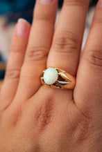 Load image into Gallery viewer, 9ct Vintage Gold Handmade 2.00ct Solid Opal Ring, Delross Design Jewellers, Brisbane Jewellers, Chermside, Chermside Jewellers