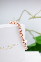 Load image into Gallery viewer, 9ct Rose Gold Oval Belcher Chain Bracelet, Delross Design Jewellers, Brisbane Jewellers, Custom Brisbane Jewellers, Brisbane Jewellery Repairs, Chermside West Jewellers