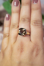 Load image into Gallery viewer, 9ct Gold 7ct Smokey Quartz & 0.05ct Diamond Ring, Delross Design Jewellers, Brisbane Custom Jewellers, Chermside West Jewellers,