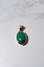 Load image into Gallery viewer, Delross Design Jeweller, Brisbane Jeweller, Chermside Jeweller, Custom Jewellery, 9ct Gold Malachite Pendant