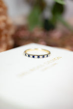 Load image into Gallery viewer, 9ct Gold Sapphire & Diamond Ring 0.15ct TDW