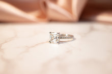Load image into Gallery viewer, Platinum Moissanite Ring 3.26ct TW, Delross Design Jewellers, Chermside West Jewellers, Brisbane Custom Jewellers.