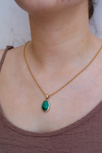 Load image into Gallery viewer, Delross Design Jeweller, Brisbane Jeweller, Chermside Jeweller, Custom Jewellery, 9ct Gold Malachite Pendant