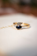 Load image into Gallery viewer, 9ct Gold Sapphire & Diamond Ring, Delross Design Jewellers, Chermside West Jewellers, Brisbane Jewellers, Custom Jewellers